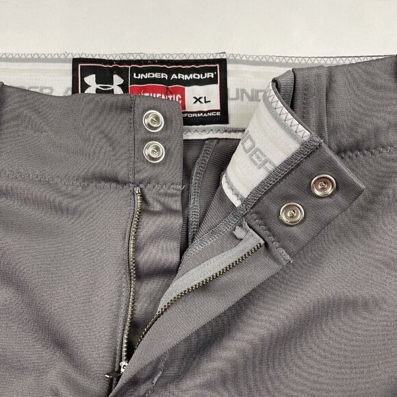 Under ARmour Baseball Pants Adult Size XL Gray Cropped Softball Knickers - Picture 7 of 9